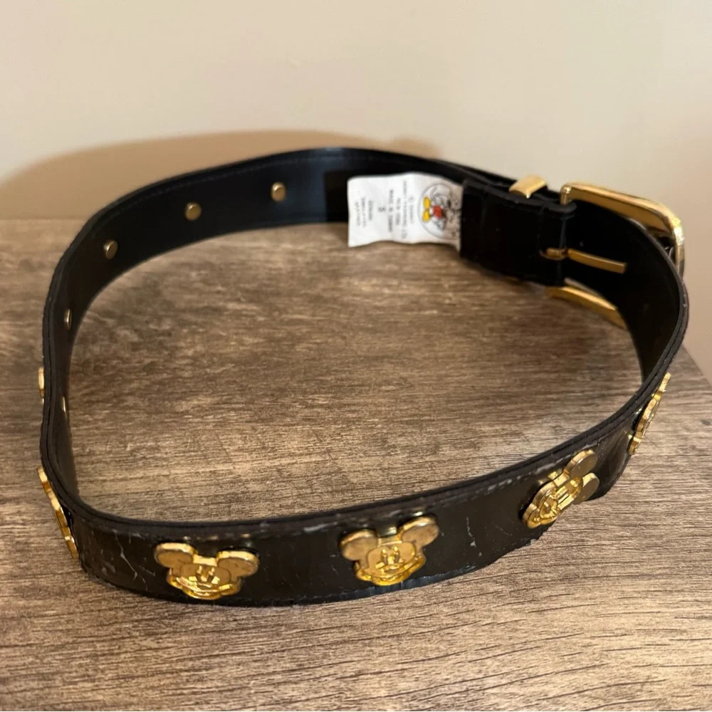 Vintage Disney Mickey & Co Belt Youth? Medium/Large White Simulated Leather